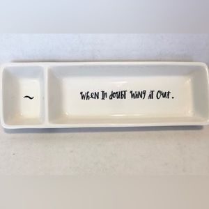 Rae Dunn “when In doubt wing it out” tray